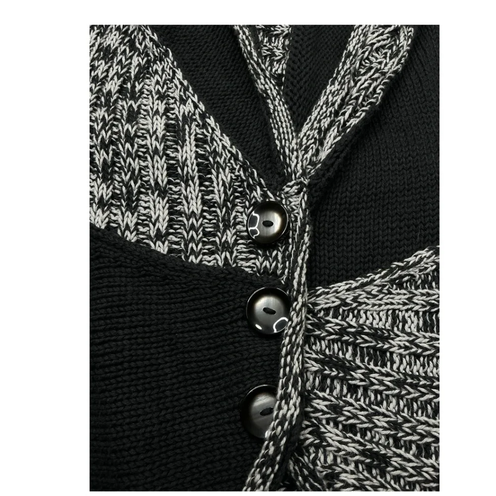 Pure Handknit Chunky Knit Crochet Cardigan Sweater